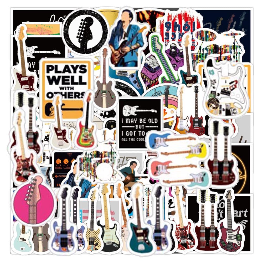 Guitars Stickers |50Pcs Music Waterproof Vinyl Decals