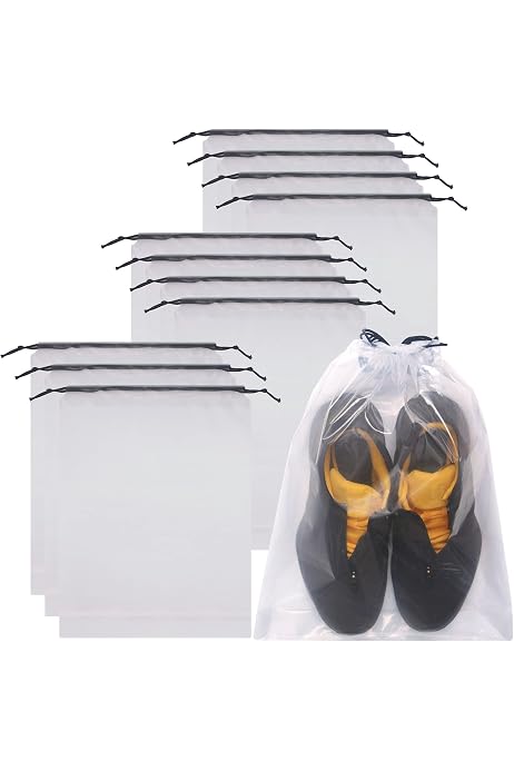 Lot De 5 Sacs De Rangement Pour Chaussures - Étanches à Poussière, Avec Fenêtre Transparente - 44x32 Cm