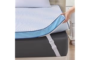 MEISHANG 3 Inch Queen Size Memory Foam Mattress Topper, Ultra Soft, Pain Relief & Breathable, Prevent Night Sweats, Non-Slip Density Foam - White