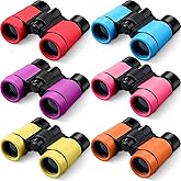 6 Pack Binoculars for Kids for Age 3-12 Years Boys Girls Kids Binoculars Shock Proof Toy Outdoor Gift Hunting Folding Small Telescope for Bird Watching Educational Learning Exploration(Cute Colors)