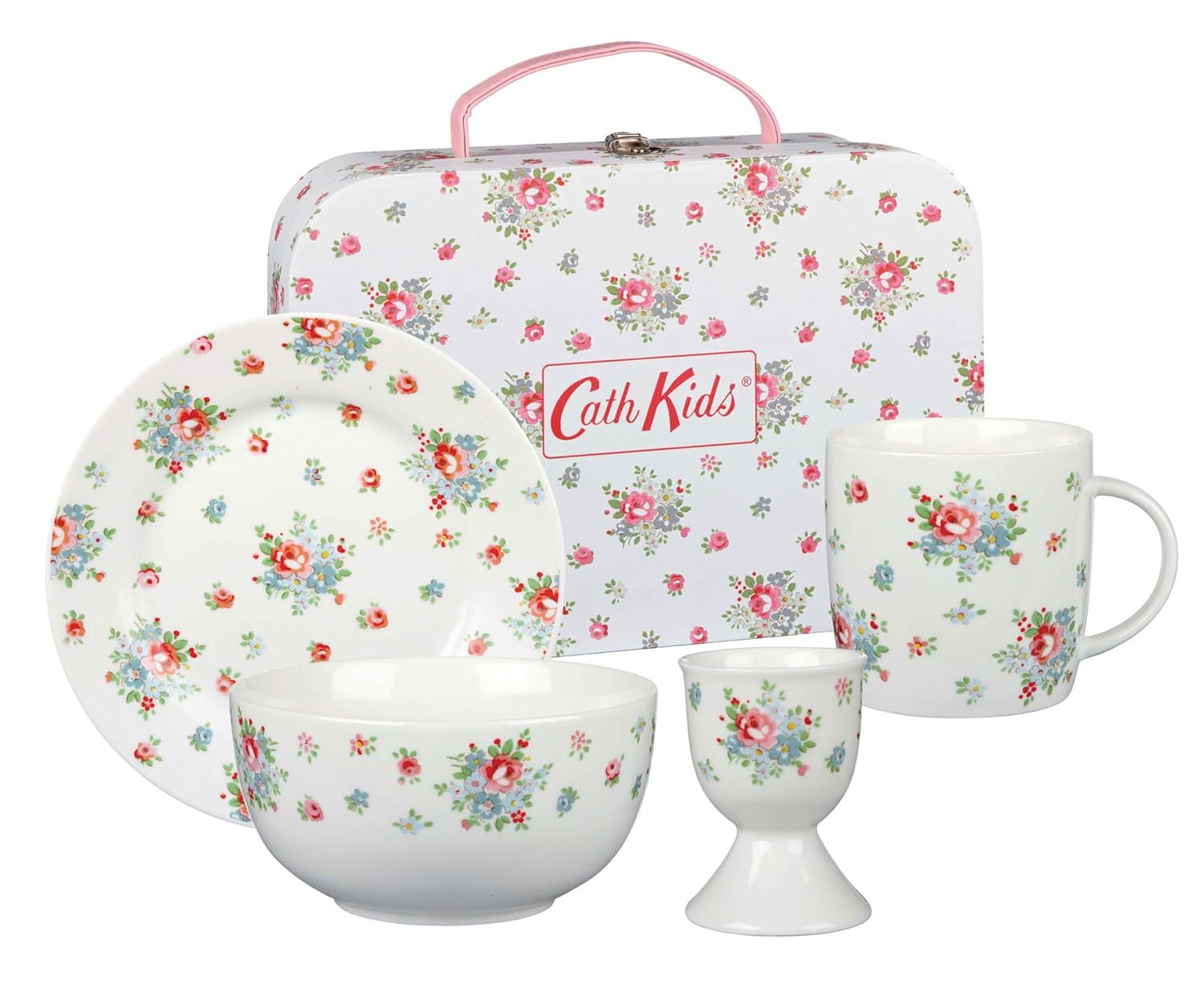 Cath Kidston Rose Bed 4Piece Gift Boxed Breakfast Set, Fine China