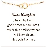 STORYJEWELLERY Daughter Bracelets, Christmas Gifts for Daughter, Daughter Birthday Gifts from Mom, Xmas Present