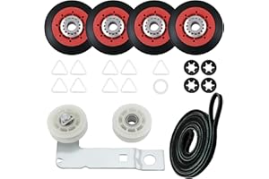 4392067 Dryer Repair Kit and W10837240 Dryer Idler Pulley Fit for Whirlpool Maytag Admiral Kenmore Dryer - Bravos Dryer parts and Duet Dryer Parts Compared to # 4392067VP 80047 587637 by Funmit