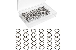 MAORULU Spiral Bobby Pins Brown with Storage Tin, 20 Pcs Spin Pins for Hair (2 Inch), Premium Spiral Hair Pins for Buns, Non Scratched Twist Screw Hair Pins for Women Girls and Kids