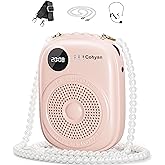 Voice Amplifier for Teachers, Portable Bluetooth Wired Microphone & Speaker, Rechargeable Bullhorn Megaphone for Classroom, Meetings, Yoga, Training, Tour Guides Wired Microphone (K18)