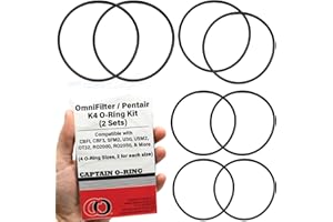 Captain O-Ring - K4 Replacement O-Ring Kit for OmniFilter K4, CBF1, CBF3, SFM2, U30, USM2, OT32, RO2000, RO2050, and More (2 Sets, 8 Orings)