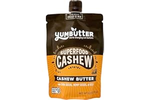 Superfood Cashew Butter by Yumbutter, Gluten Free, Vegan, Non GMO, 6.2oz Pouch
