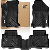 3W Floor Mats Fit for Subaru Outback & Legacy 2020-2025 TPE All Weather Custom Fit Floor Liner for Subaru Outback & Legacy 2025 2024 2023 2022 2021 2020 1st & 2nd Row Car Mats, Black