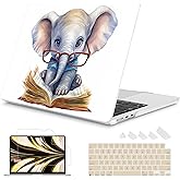 Mektron Case for 2025 MacBook Air 13-inch M4 Laptop A3240 with 13.6-inch Liquid Retina Display,Compatible with 2024 2022 M3/M2 MacBook Air 13" Hard Shell Cover,Fit Model A3113 A2681,Cute Elephant C341
