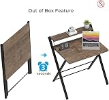 GreenForest Foldable Desk No Assembly Required Small Desk with Monitor Shelf view 5