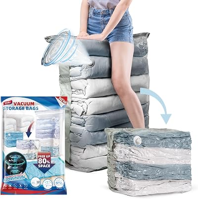 TAILI Extra Large Vacuum Storage Bags Cube 6 Jumbo for Bedding Clothing