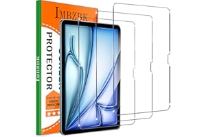 IMBZBK 3 Pack Screen Protector for iPad Air 11 Inch 6th Generation (M2 2024 6th Gen) 9H Tempered Glass Accessories, Ultra HD, Anti-Scratch, Case Friendly, Face ID & Apple Pencil Compatible