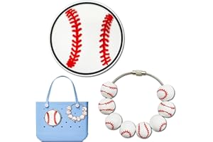 BESTSTONE 2 PCS Charms for Bogg Bag Accessories – Rubber Decorative Inserts for Original & XL, Sports Theme Tote Decorations, Fits Simply Southern & Other Beach Bags