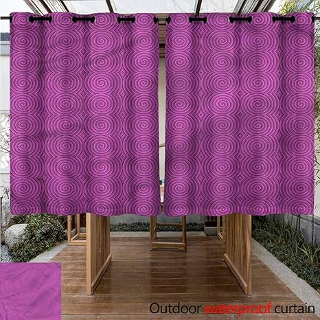Amazon Com Outdoor Window Curtains Magenta Rotary Spinning Art