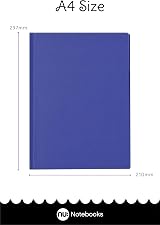 nu: Office A4 Casebound Manuscript Notebook 96 Sheets Blue Pack of 3 view 3