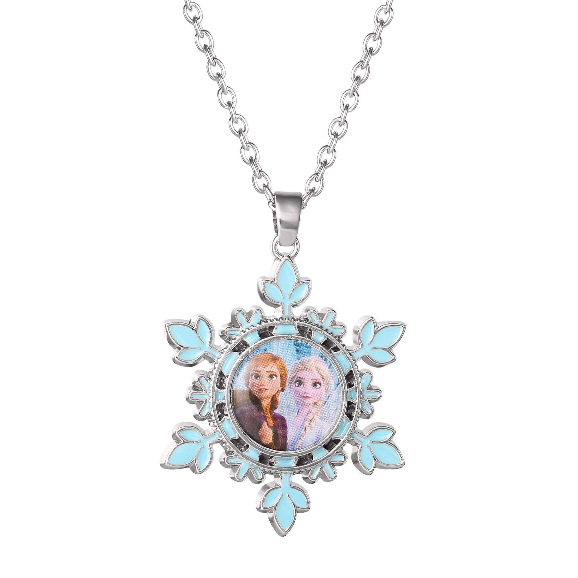 Frozen Silver Snowflake Metal Kids Necklace NH00830RL-16