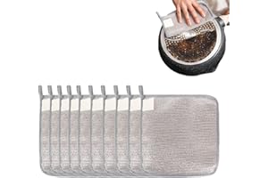 CZMSECAI 10pc Multipurpose Wire Dishwashing Rags - Non-Scratch Wire Dishcloth & Steel Dish Cloth for Wet/Dry Cleaning, Perfect for Kitchen Dishes, Sinks, and Metal Scrubbing