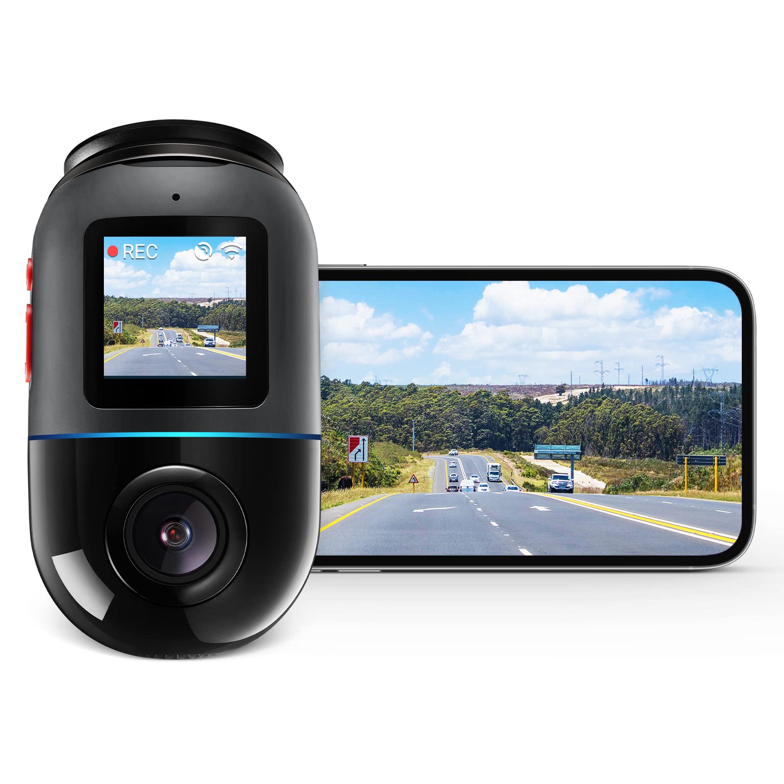 70mai Dash Cam Omni, 360° Rotating, Superior Night Vision, Bulit-in 128GB eMMC Storage, Time-Lapse Recording, 24H Parking Mode, AI Motion Detection, 1080P Full HD, Built-in GPS, App Control
