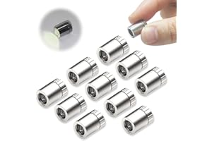 Ziguyba 10 pcs Mini Electric Lights,Mini led Lights for Dollhouse, Mini Lights for Hand Craft,Battery Included,Mini Lights for DIY Miniature Lights for Toy Brick Building Blocks- 10 Pack (Cold White)