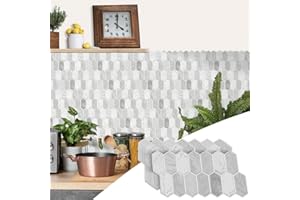 12Pcs Kitchen Wallpaper Backsplash Wall Paper for Kitchen Backsplash Tiles Wallpaper Peel and Stick Waterproof Countertop Con