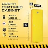Horison Industries COSHH Cabinet 1830x610x457mm Fireproof Lockable Metal Storage view 3