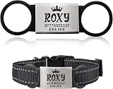 EDSG Dog Tags for Pets Engraved UK Slide On Personalised Silent ID Tag Silver view 5
