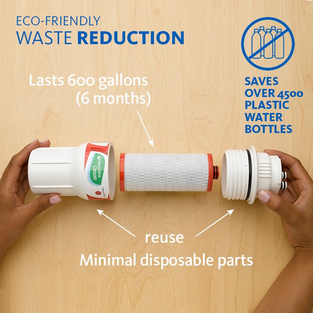 Aquasana AQ-5300R 3-Stage Under Sink Water Filter Replacement Cartridges, Red, Yellow, /Black - Replacement Undersink Water Filtration Filters - 