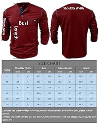 Men's Fashion Henley Shirt Classic Short/Long