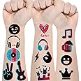 Music Temporary Tattoos Stickers (94 Styles), Mixed Style Hand Wrist Body Art for Kids Boys Girls Birthday Gifts Disco Music Party Supplies Decorations Favors