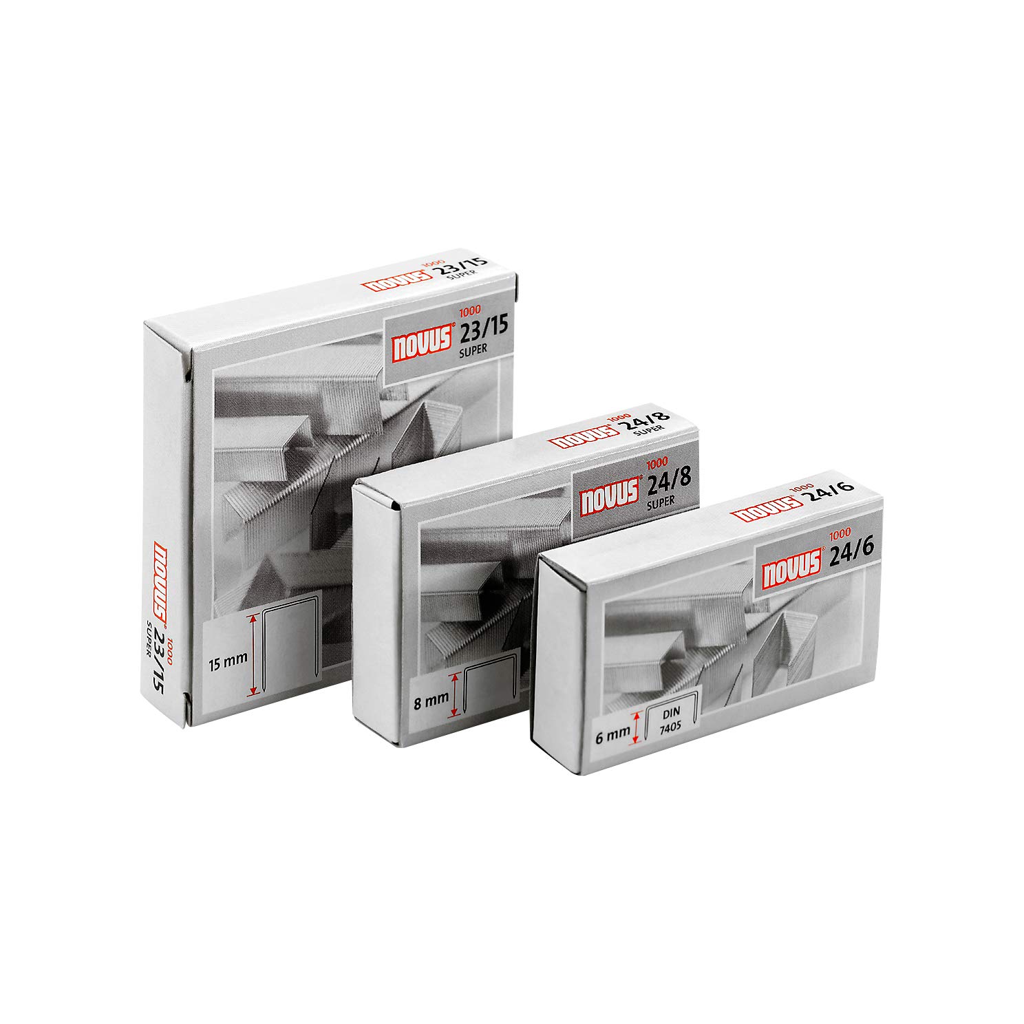 Novus 24/6 Stapler for Office Stapler 24/6 DIN Super, Galvanized Steel Wire
