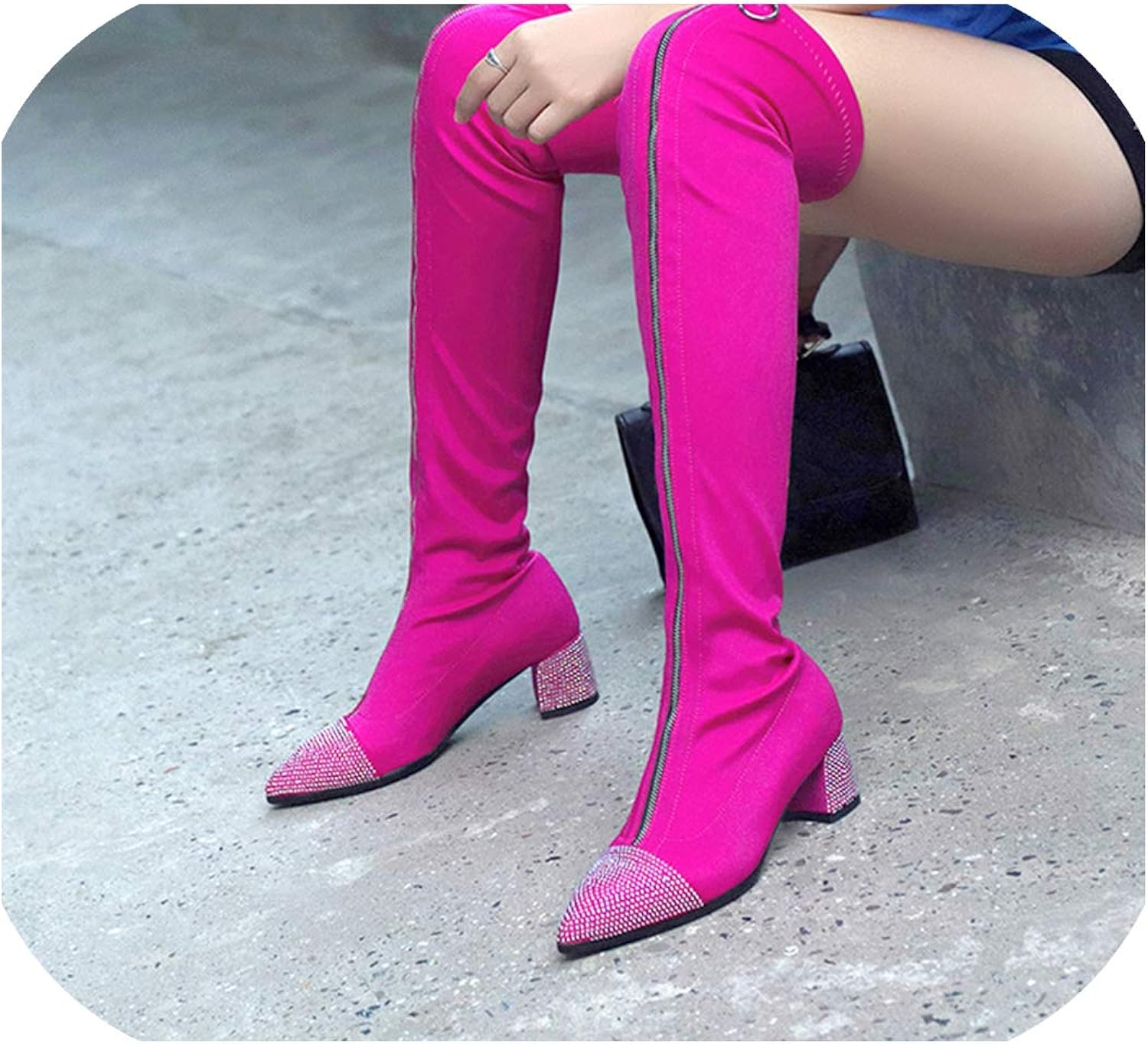 silk thigh high boots