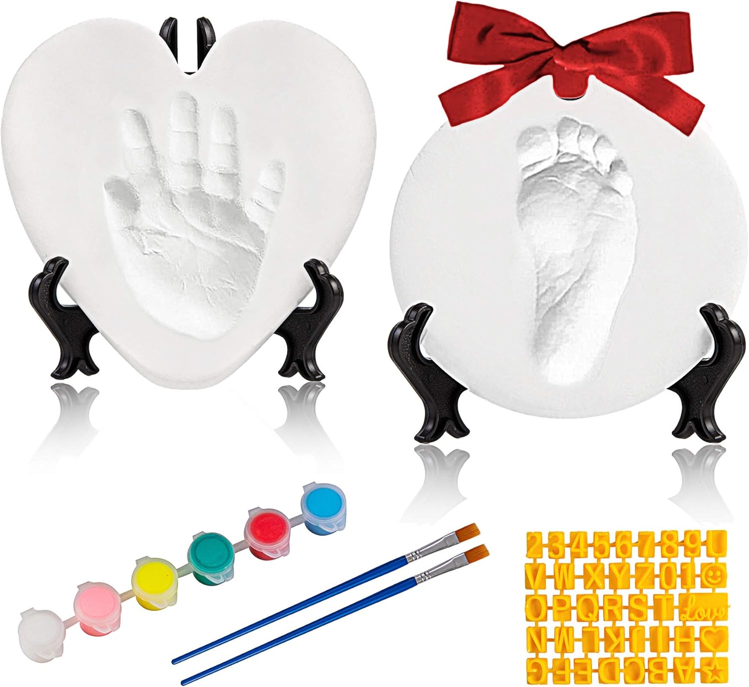 Download 2 Easels 6 Paints Baby First Christmas Gifts With Personalized Tools Display Stands Baby Handprint Footprint Keepsake Ornament Kit Luxury Clay Casting Kit For Newborn Gifts Gifts Stationery Baby Oneinfive Com Au