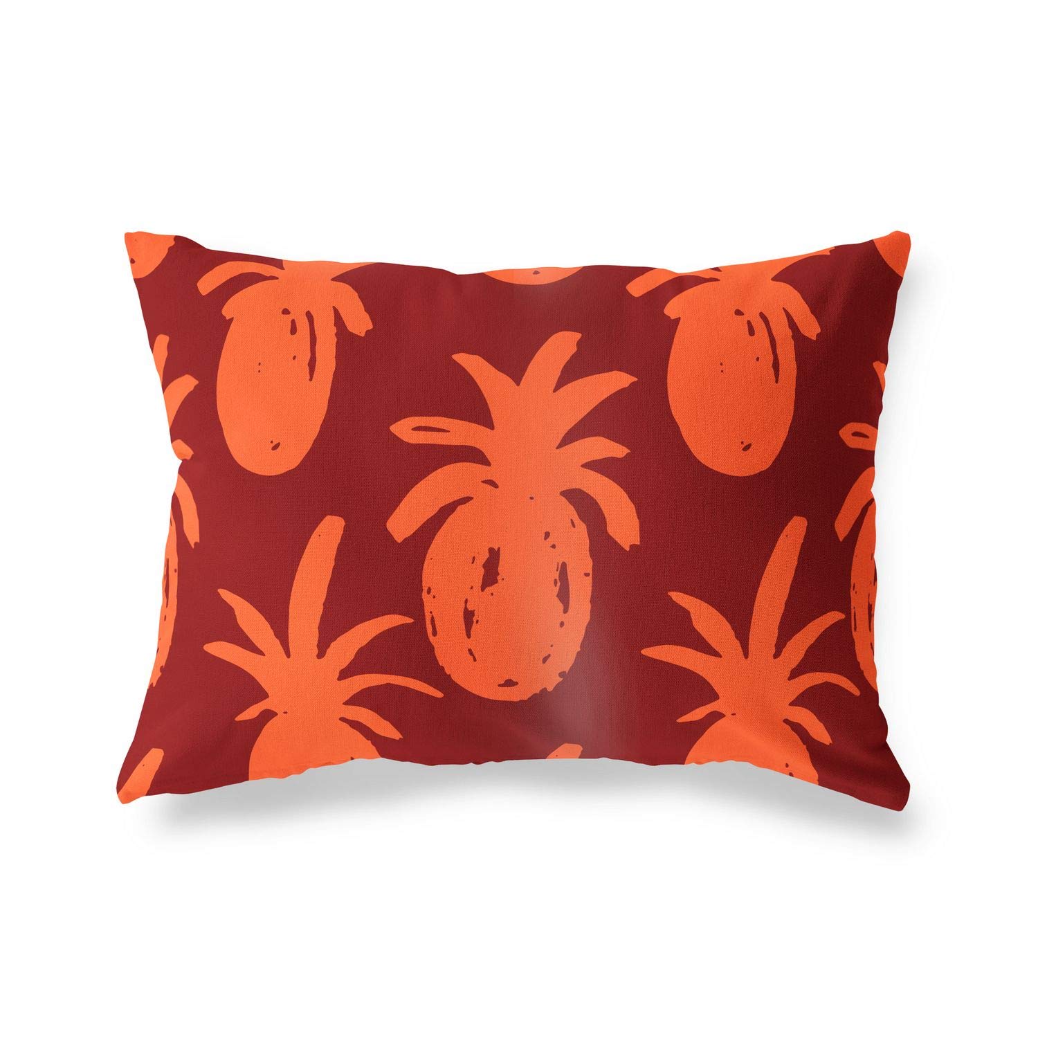 BonaMaison Decorative Cushion Cover, Orange Bordeux Throw Pillow Covers, Home Decorative Pillowcases for Livingroom, Sofa, Bedroom, Size: 45X60 Cm - Designed and Manufactured in Turkey