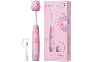 ORDO Squishmallows Electric Toothbrush, Sonic Toothbrushes for Kids, Rechargeable, 3 Brushing Modes, Over 5 Weeks Battery Lif