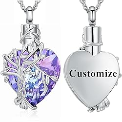 shajwo Tree of Life Cremation Heart Urn Ashes