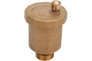 1/2in Brass Automatic One Way Air Vent Valve, High Temperature, Sealing, Replacement, G1/2, for Air System