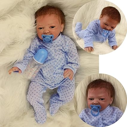 Ziyiui Levensecht Reborn Poppen Jongen 20 Inch 50cm Zachte Siliconen Vinyl Slapende Jongens Reborn Baby Pop Pasgeboren Babyspeelgoed Magnetisch Xmas Geschenken Amazon Nl