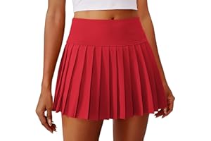 PINSPARK Pleated Tennis Skirts for Women High Waist Golf Skirt Lightweight Mini Athletic Skorts for Pickleball Workout