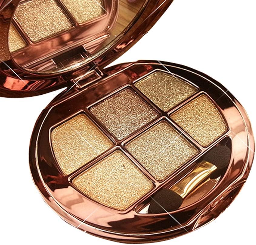 NandaBeauty Make Up Glitter Eyeshadow Palette 6 Colors Cosmetics Eye Shadow Pallete (# 5)