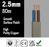 Primes DIY 2.5mm Twin and Earth Cable 6242Y BASEC Approved 80m Socket Wire view 2