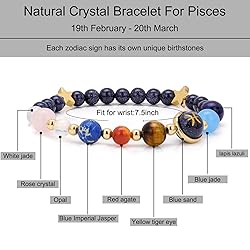 Vinswet Pisces Zodiac Bracelets for Women Men,12