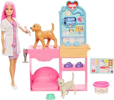 Barbie Fast Cast Veterinarian Clinic Doll Playset