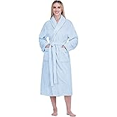 PAVILIA Women Plush Fleece Robe, Soft Textured Bathrobe, Lady Cozy Spa Long Robe