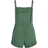 CIDER Overall Shorts For Women Jean Denim Rompers Adjustable Strap Loose Fit Overalls Summer Casual Outfits with Pockets