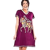 Lazy One Women's Nightgown, Funny V-Neck Sleep Shirt for Women, Novelty Pajama Tees