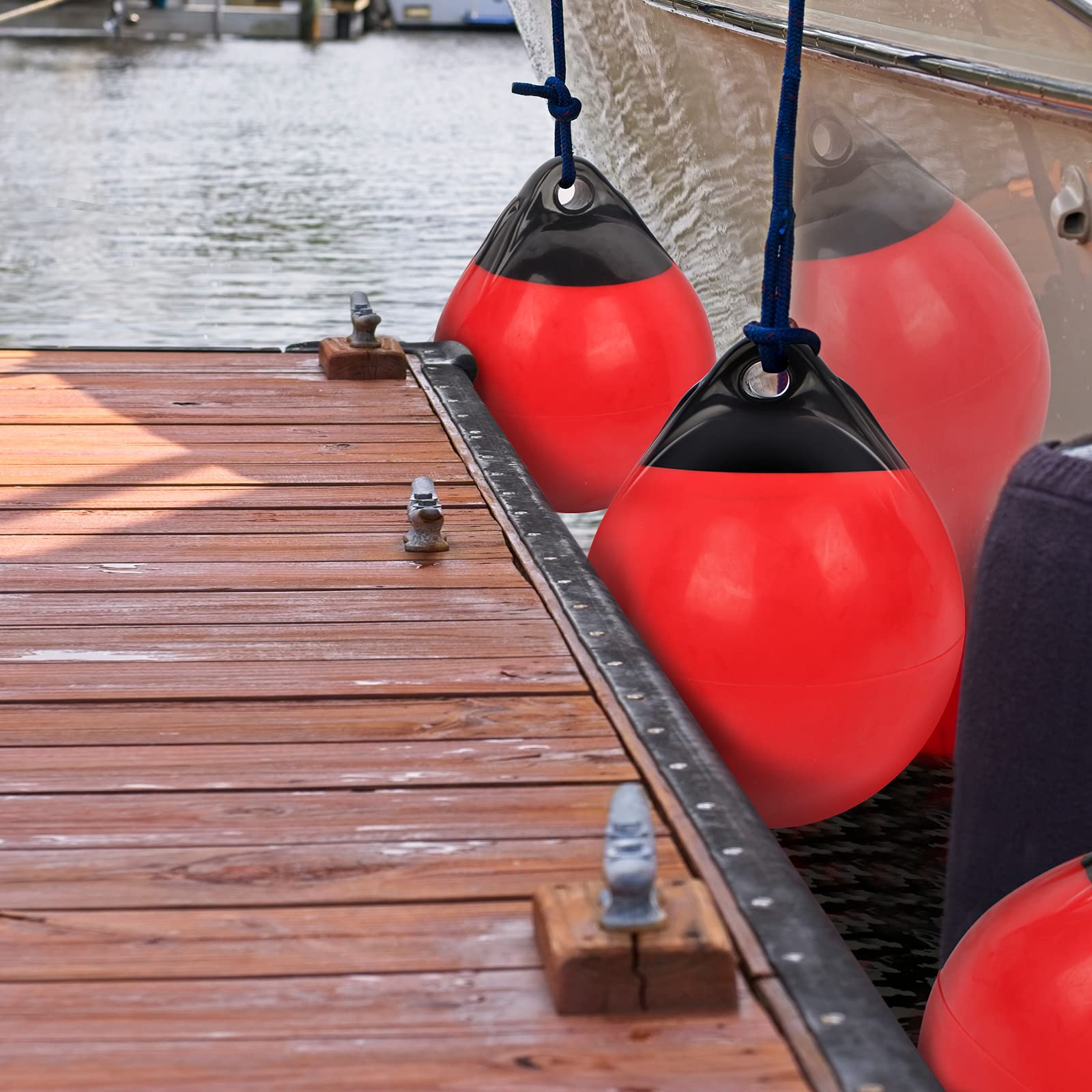 YLVERX Pair Of Boat Mooring Buoys, Marine Grade Inflatable Vinyl Round - View #2