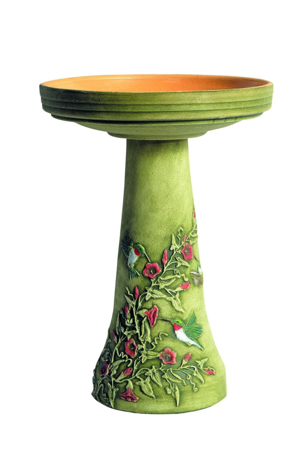 Burley Clay Hummingbird Bird Bath Set
