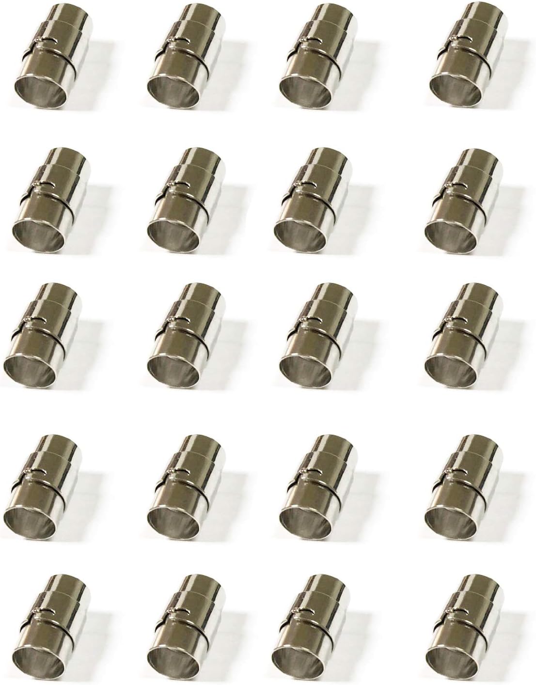 REVEW 20sets Leather Cord Findings Caps End Glue Cord Ends for Jewelry Making End Caps for Jewelry Leather for Jewelry Leather Findings(4mm)