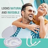 JUXINE 4 Pairs False Teeth Instant Veneers Temporary Dentures Snap on Smile view 3
