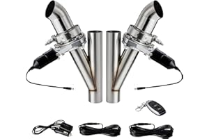 EVIL ENERGY 2.25" Electric Exhaust Cutout Dual Flaps Valve Kit with Remote Controller